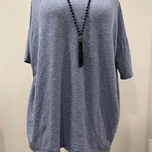 XL Lularoe blue short sleeve blouse tee shirt